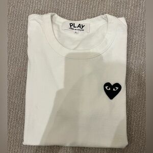Comme des Garcons PLAY white short sleeve t-shirt